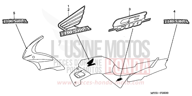 MARKE von CB1300 Super Bold'or ABS RICH RED METALLIC (R255) von 2002